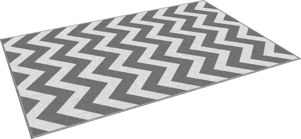 Outsunny Kültéri Szőnyeg Időjárásálló Kültéri Szőnyeg a Nappali Erkély Kert Terasz Fürdőszoba Hall Konyha 121x182cm Világosszürke+Fehér | Aosom