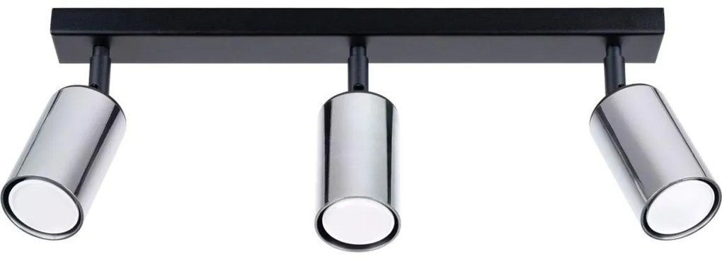 Sollux SL.1368 - Spotlámpa WINX 3xGU10/10W/230V fekete/króm