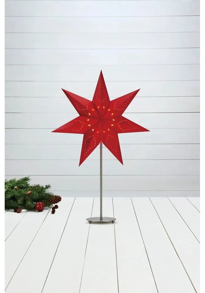 Piros karácsonyi fénydekoráció Saturnus – Markslöjd