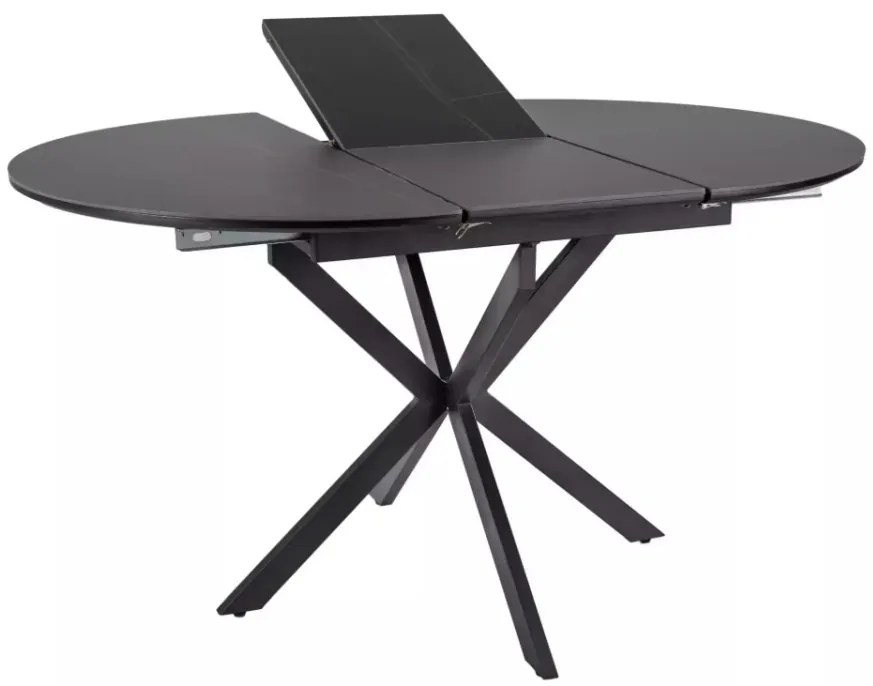 Gaston bővíthető kerámia étkezőasztal fekete 100-135cm