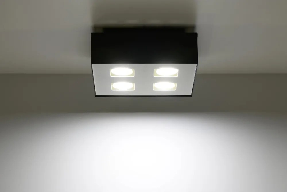 SOLLUX SL-0073 MONO Kocka Mennyezeti Lámpa Fehér, Fekete GU10 IP20