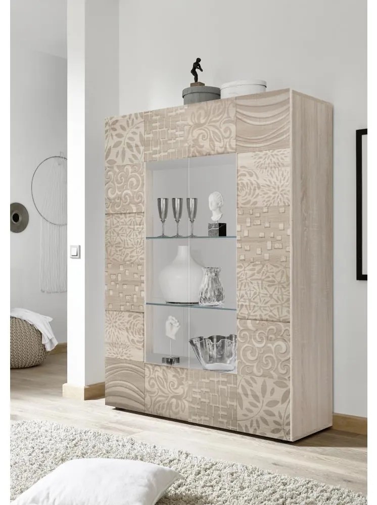 Vitrineszekrény ARIA sonoma tölgy