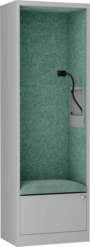 Sally 600mm korpus Szary - siedzisko Zielony