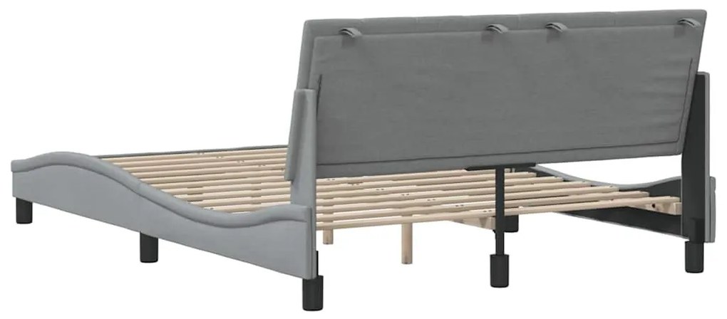 világosszürke szövet ágykeret matrac nélkül Hanko 140x200 cm