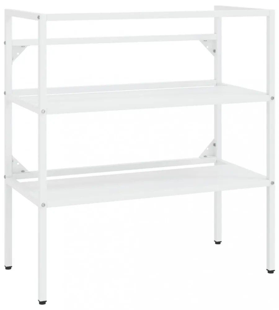 fehér vas fürdőszobai mosdókagylókeret 79 x 38 x 83 cm