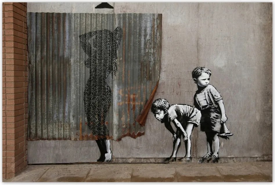 Poszterek 90x60 Banksy kukkolás