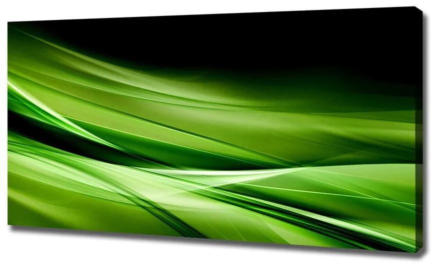 Vászonkép nyomtatás Zöld hullámok háttér pl-oc-120x60-f-87078667