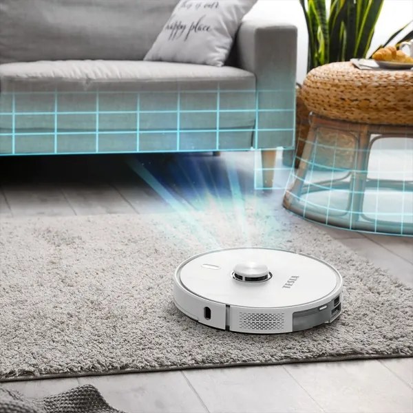 TESLA Electronics RoboStar - Intelligens robotporszívó 2in1 2600 mAh Wi-Fi fehér