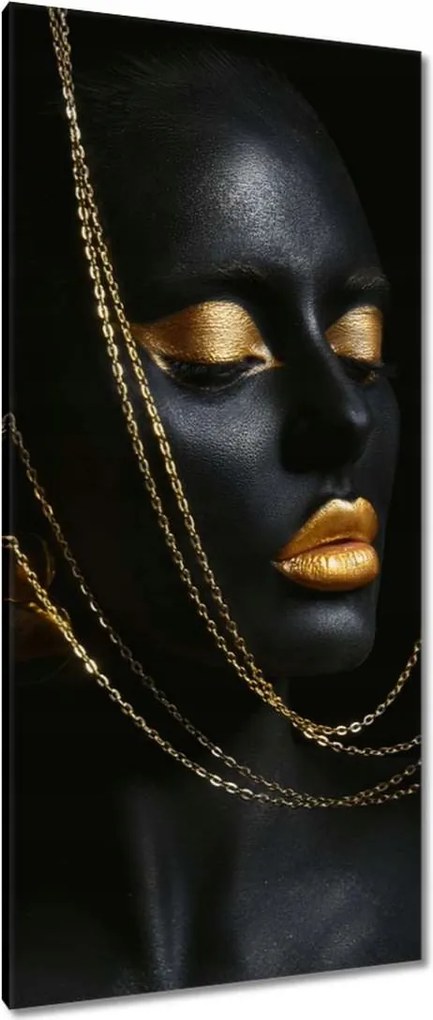 Vászonkép 55x115 Arannyal bevont fej