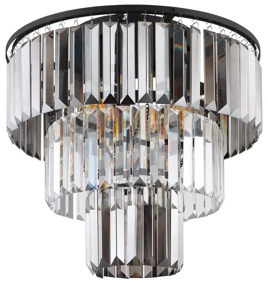 Globo 15695D - Felületre szerelhető csillár NAXIS 3xE27/40W/230V átm. 40 cm fekete