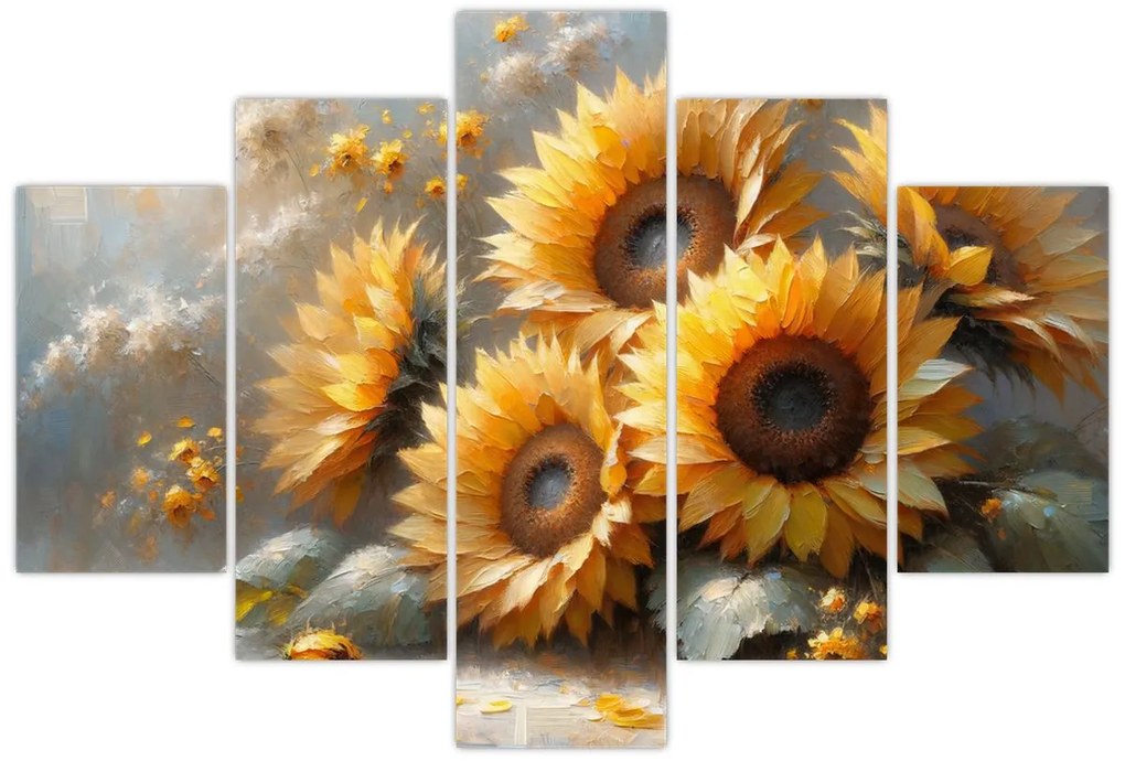 Kép - Napraforgók festménye (150x105 cm)