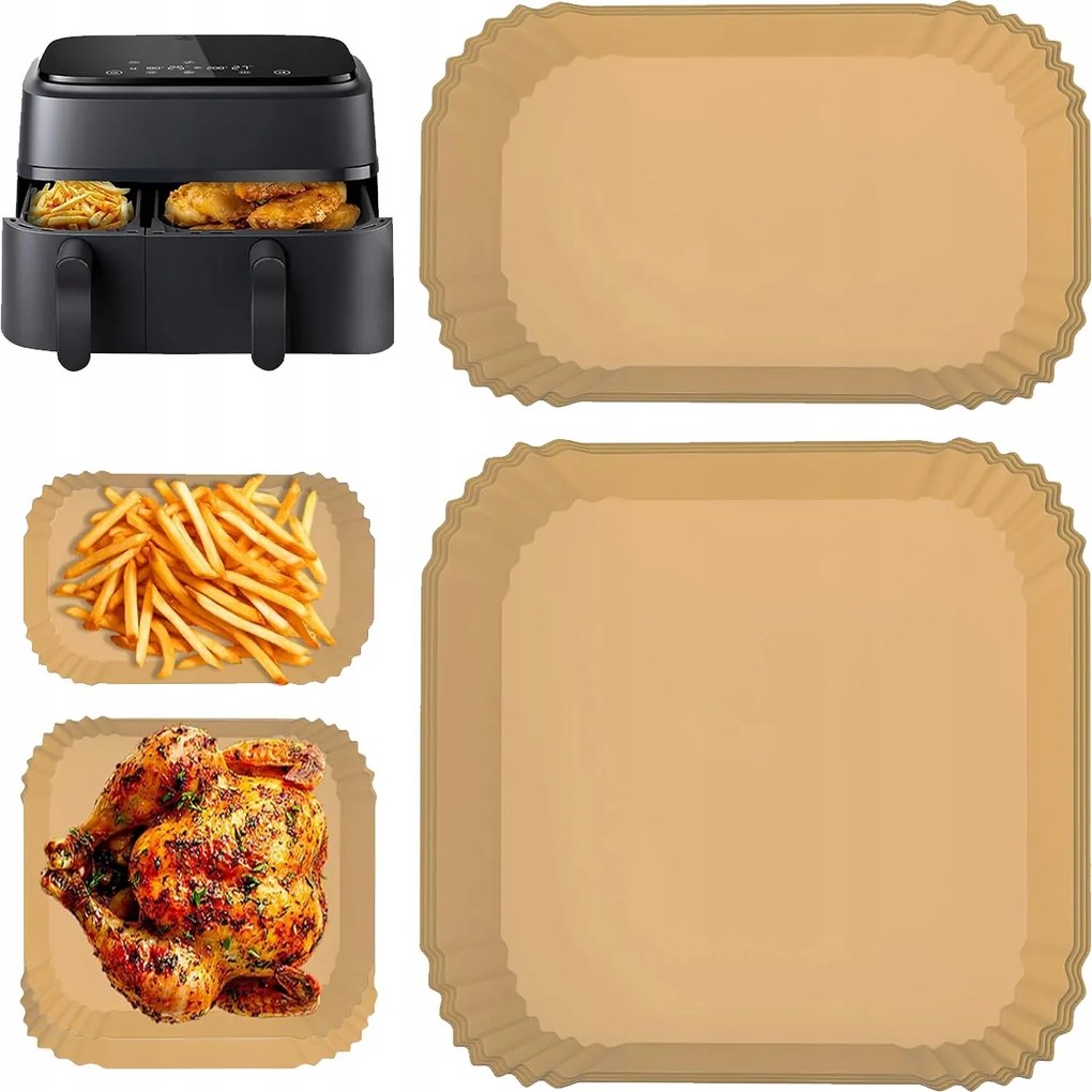 Airfryer Levegős Olajsütő Sütőpapír Szett 100 Db 20CM