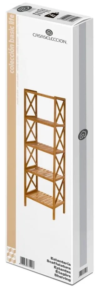 Natúr színű bambusz fürdőszobai polcos állvány 36,5x153 cm – Casa Selección