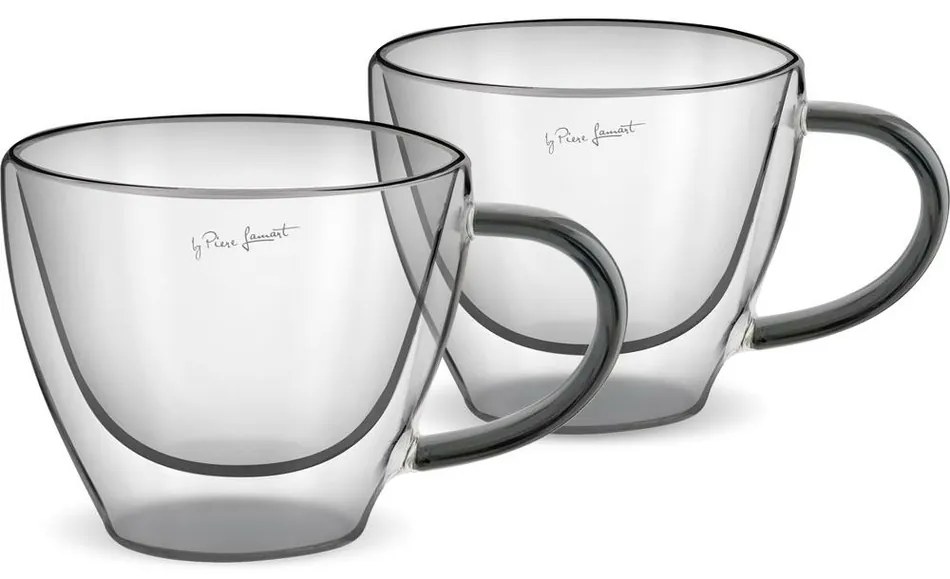 Lamart LT9117 2 részes cappuccino pohárkészlet,190 ml, fekete