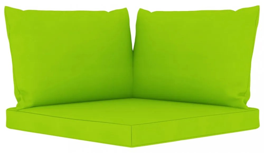 3 db élénkzöld szövet raklapkanapé-párna