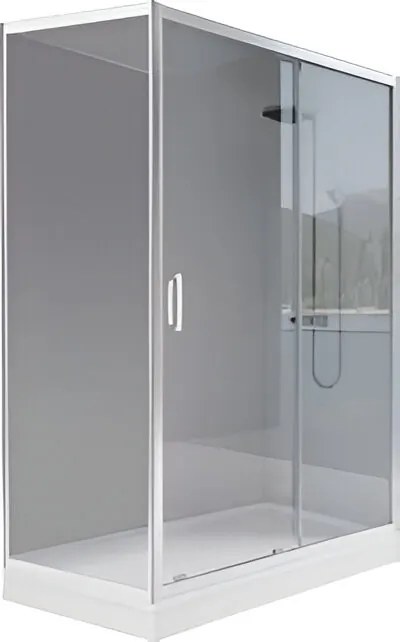 Viva AQUA TISA - ASZIMMETRIKUS zuhanykabin - 6 mm víztiszta vízlepergető üveg - 80 x 120 x 200 cm