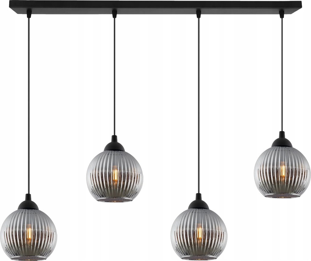 Mennyezeti Függőlámpa Csillár Üveg Grafit Gömbök A Nappali Asztal Felett