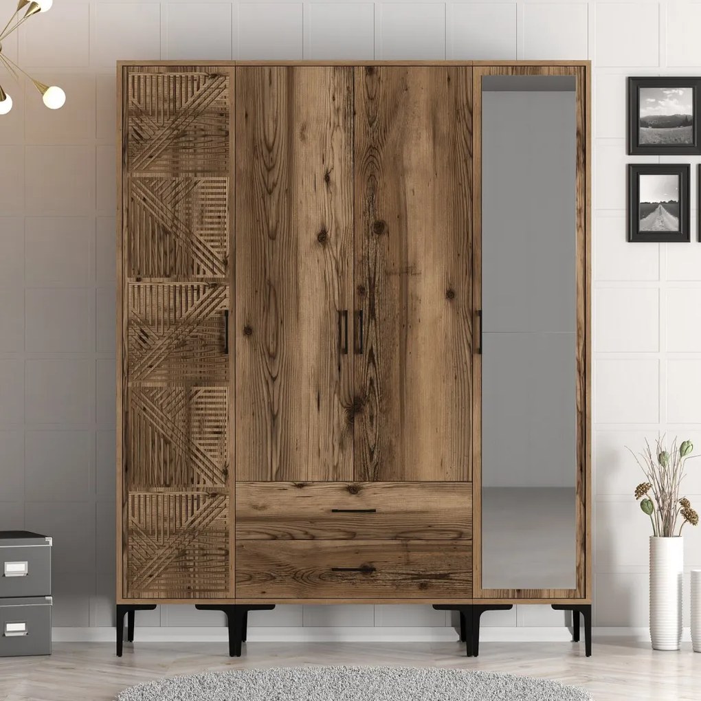 Kumsal gardróbszekrény, dió, 160 cm – TR845HCT5467