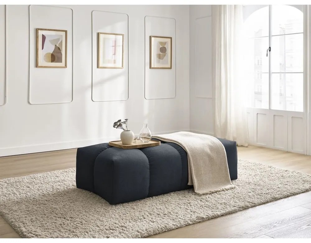 Sötétkék zsenília lábtartó Everest – Bobochic Paris