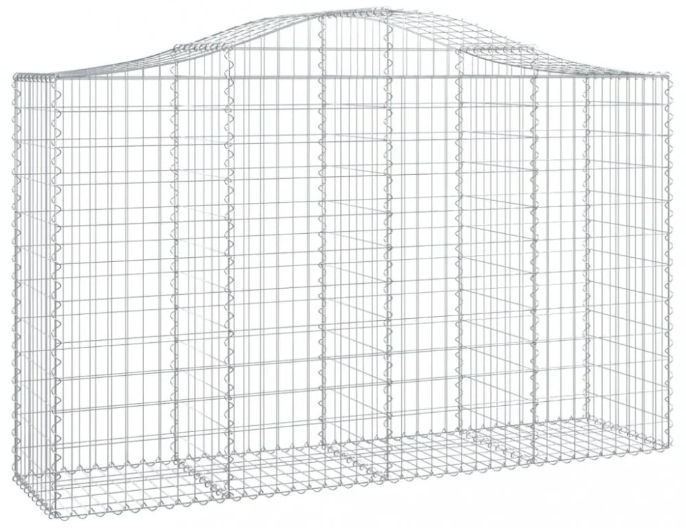 7 db íves horganyzott vas gabion kosár 200x50x120/140 cm