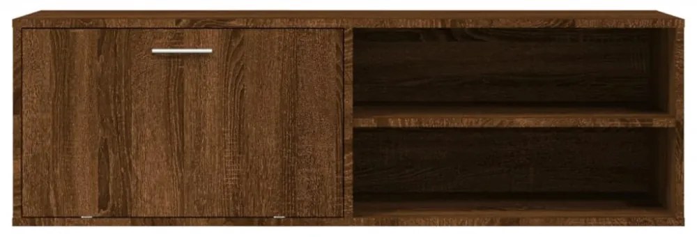 barna tölgyszínű szerelt fa TV-szekrény 120 x 34 x 37 cm