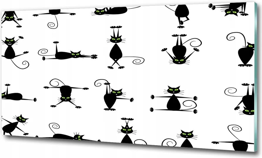 Fotótapéta üvegfalra Macskák illusztráció 100x70
