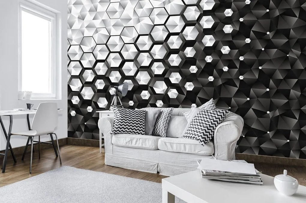 Fotótapéta - 3D hatszögek (152,5x104 cm)