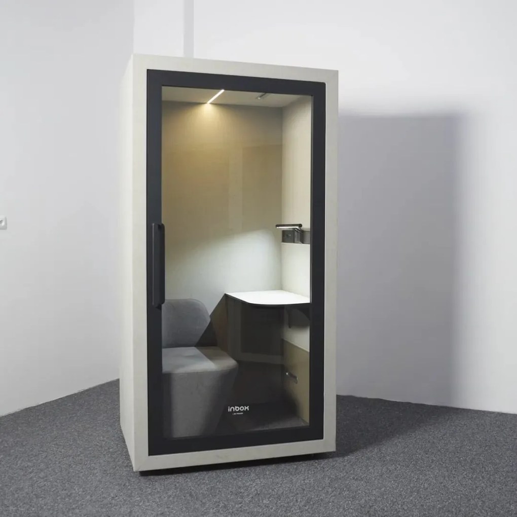 INBOX akusztikai irodai fülke 1 személyes, 2100 × 1100 × 900 mm