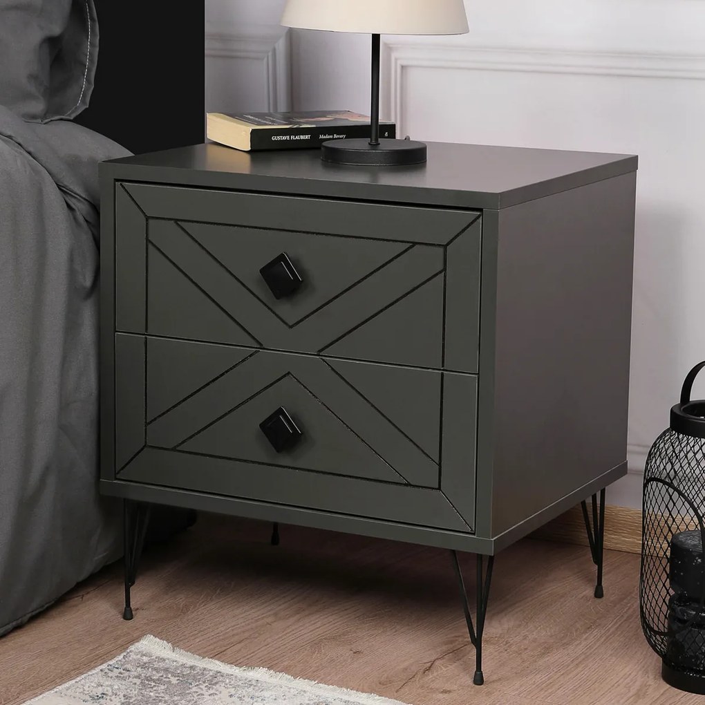 Luna Anthracite éjjeliszekrény