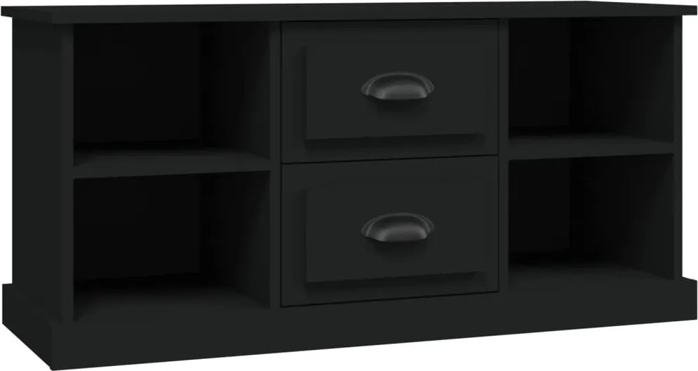 vidaXL fekete szerelt fa TV-szekrény 99,5x35,5x48 cm