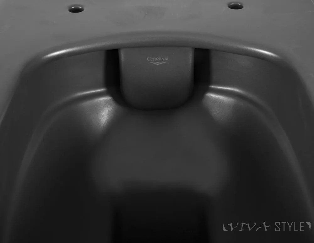 CeraStyle IBIZA fali WC - MATT FEKETE - rimless - perem nélküli