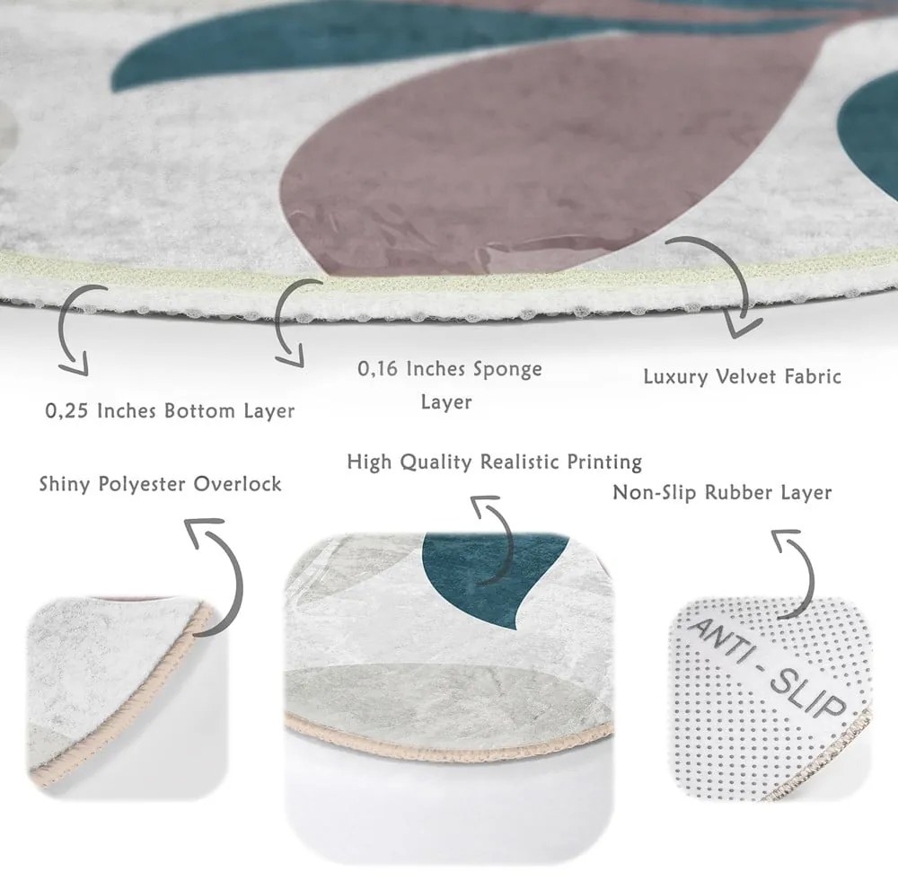 Mosható-robotporszívóval tisztítható kerek szőnyeg ø 100 cm Comfort – Mila Home