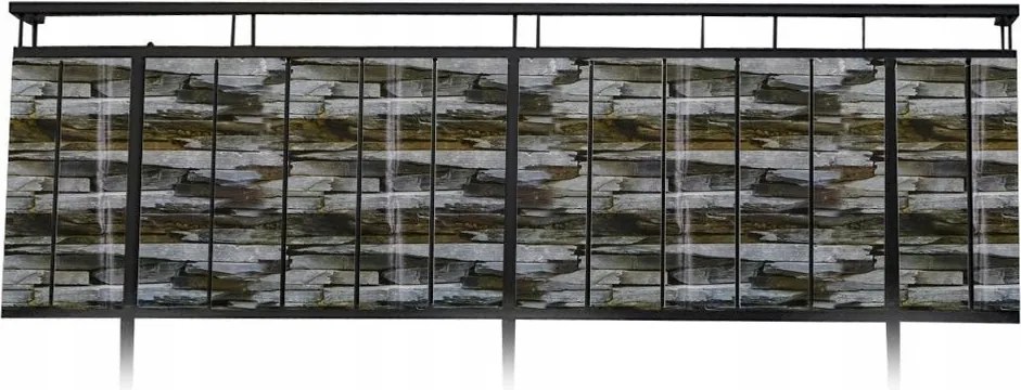 Erkélyszőnyeg Korlátvédő Erkély Terasz Függöny 445x75cm