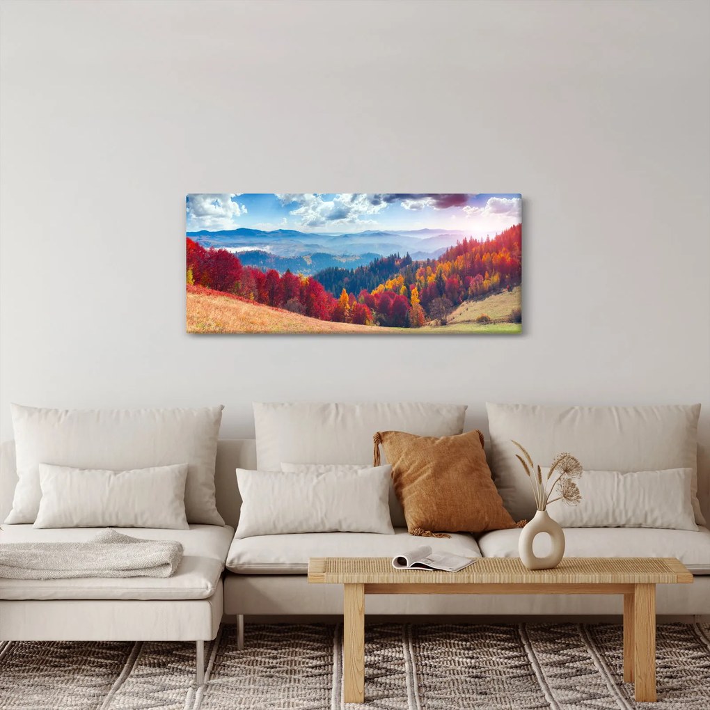 Egy kép egy színes őszi tájról (120x50 cm)