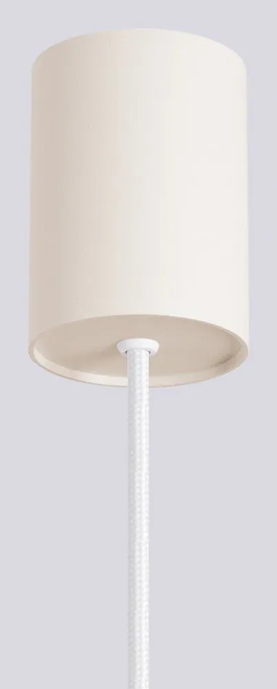 Krémszínű függőlámpa üveg búrával ø 12 cm Orbital – Sollux