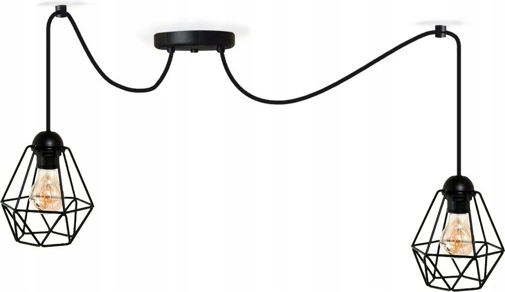 Csillár függőlámpa Pók Diamond 2 mennyezeti lámpa a nappaliba