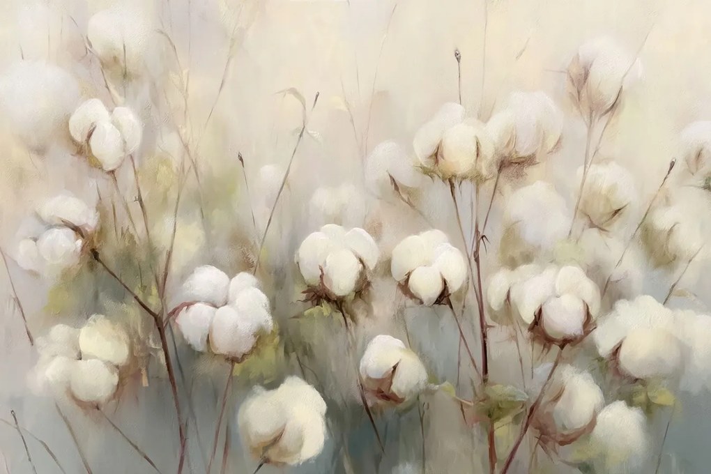 Fotótapéta Flizelina Természet Bézs Barna Virágok Pamut 152,5x104 ragasztó