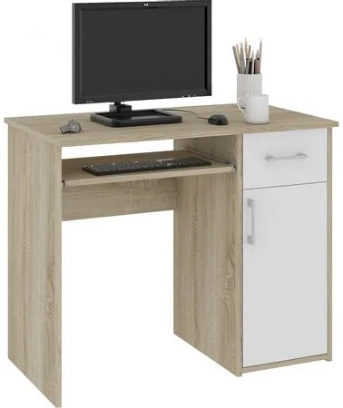 PIN számítógépasztal (sonoma tölgy/fehér)