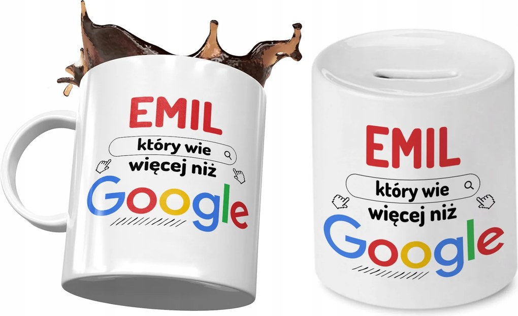 Emilnek Bögre Ajándék persely szett fényképes nyomtatással