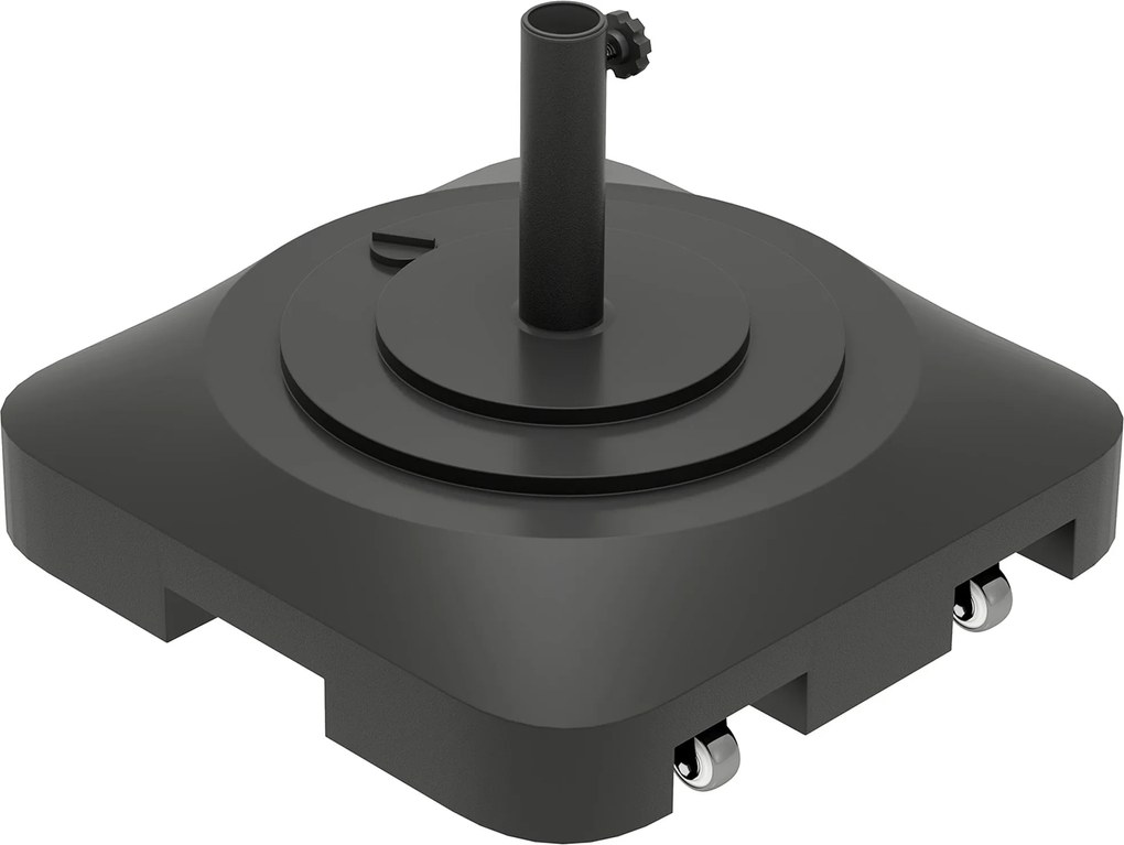 Outsunny Tölthető Napernyő Állvány Párna Kerekekkel, Négyzetes Napernyő Tartó, Napernyő Súly, Állvány Ø38/48 mm-es Napernyőhöz, Erkélyre, Teraszra, Ke