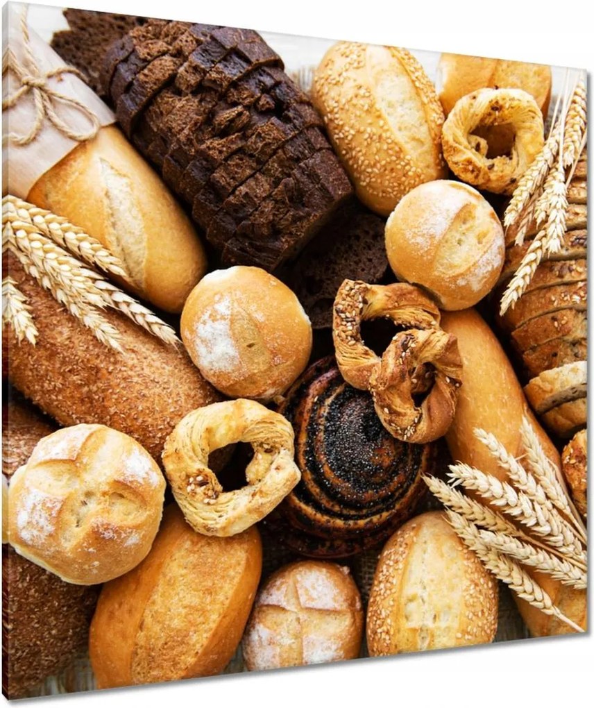 Vászonkép 90x90 Kenyér mix