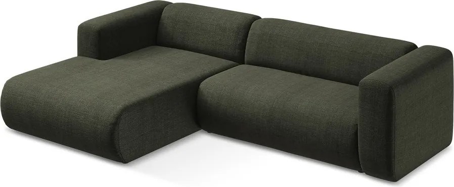 Zöld sarokkanapé (bal oldali-heverő résszel) Ekahi – Makamii