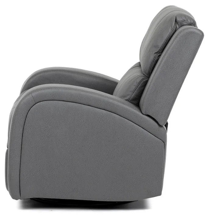Fotoliu De Relaxare Și TV Culoare Gri , Reglabil Manual, Rabatalil,Tapițat cu Textil Efect De Piele, TV-4089