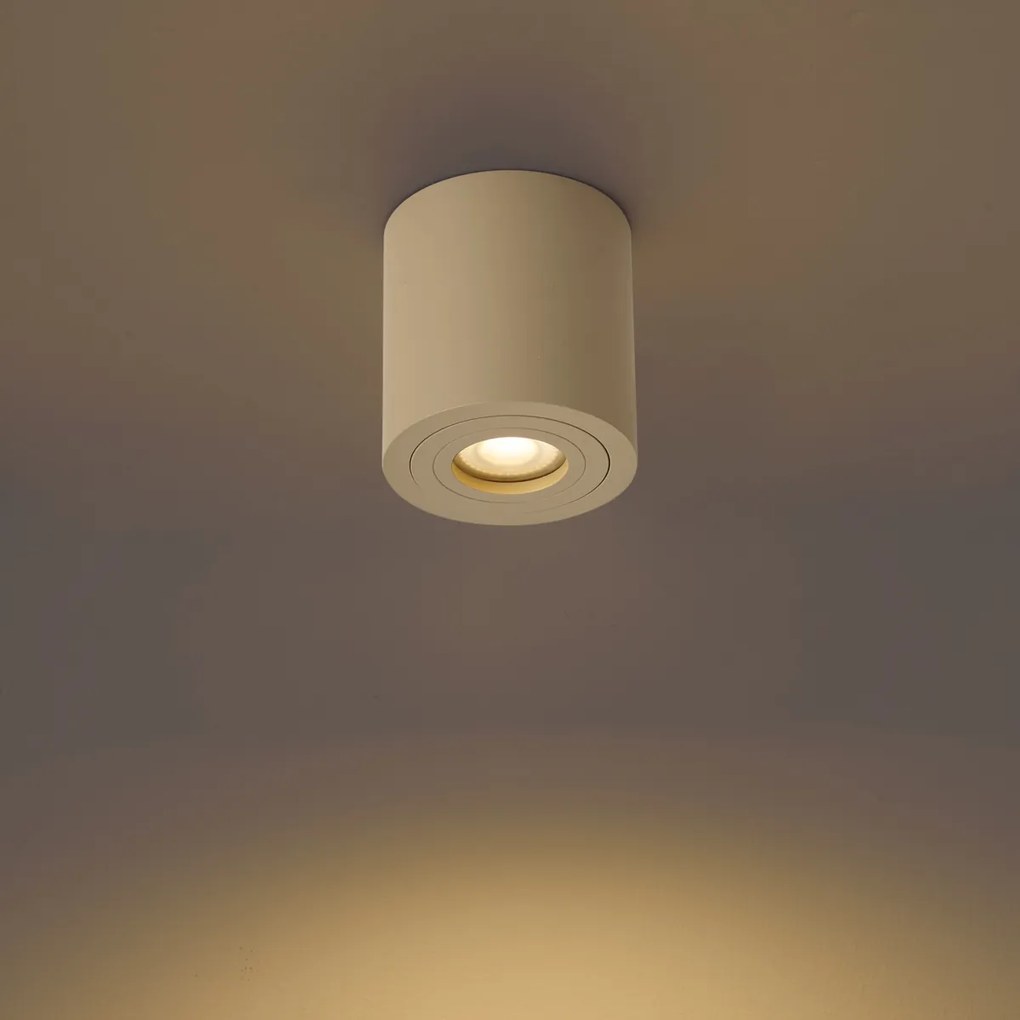 Moderne plafondspot taupe GU10 50mm IP44 - Capa