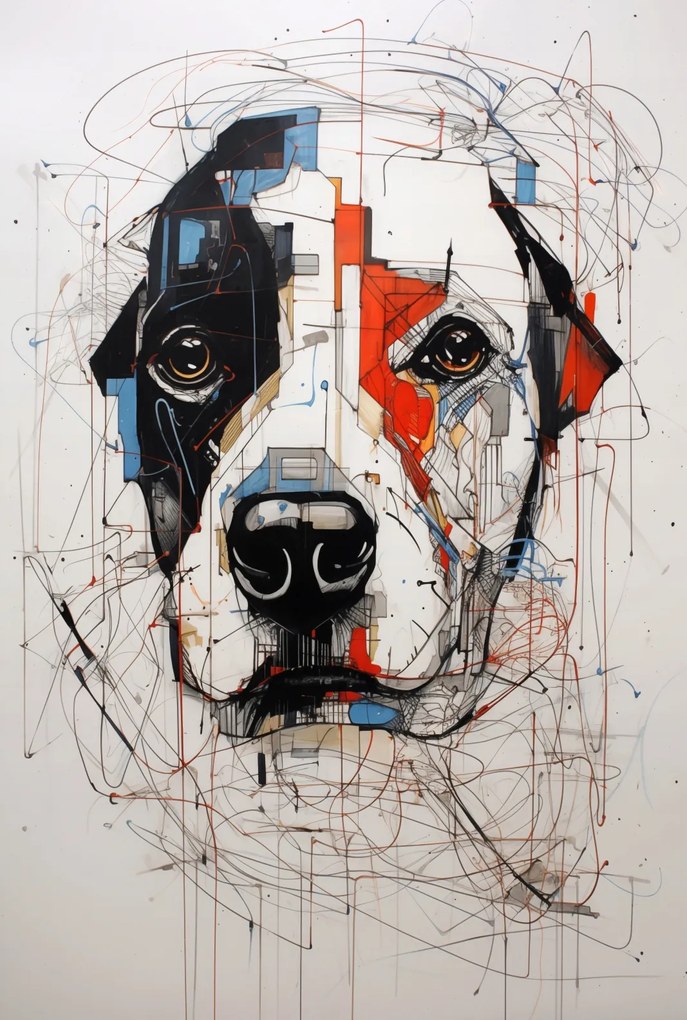 Poszter 68x101cm Rajzolt Kutya