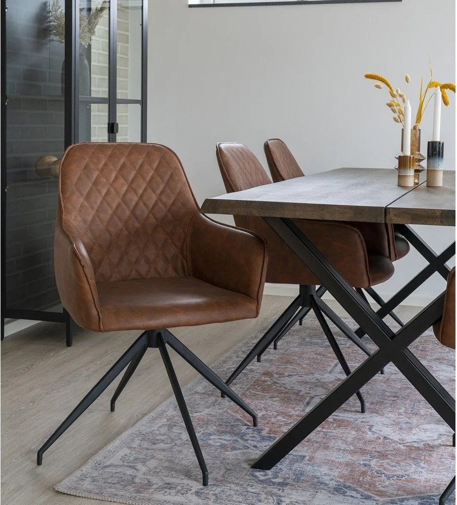 Világosbarna kárpitozott étkezőfotel Harbo – House Nordic