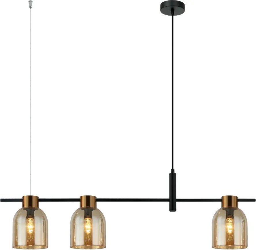 ITALUX PND-66892-3-BK-AMB SERVIO Többágú Függesztett Lámpa E14 IP20