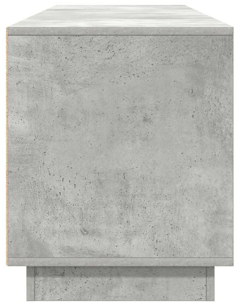 betonszürke TV-szekrény LED lámpákkal 193,5x41x50 cm