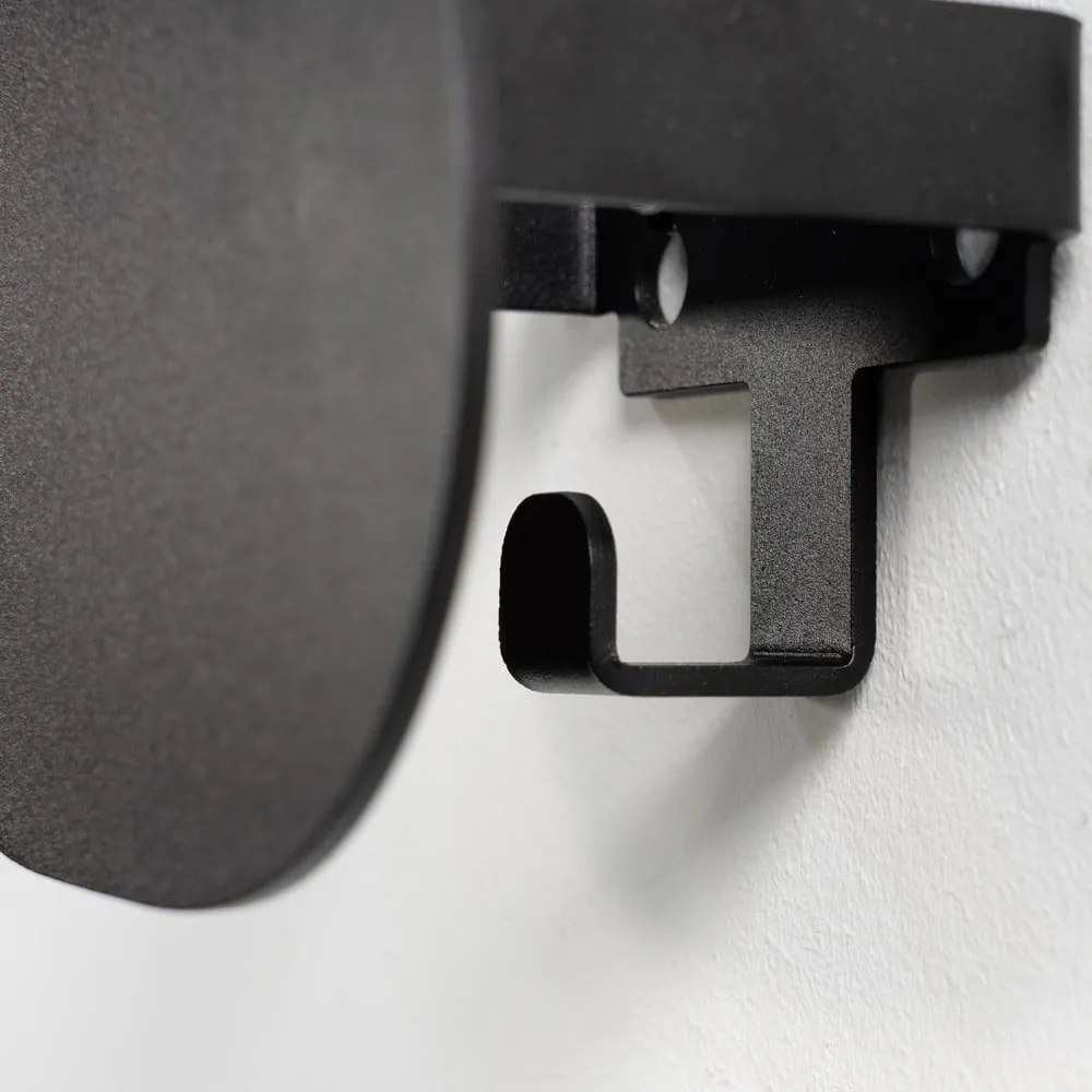 Fekete fém fali fogas 15 cm Mani – Spinder Design