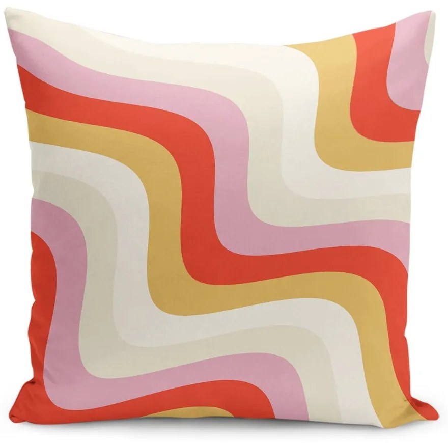 Párnahuzat 43x43 cm Creamy Raspberry Swirl – Mila Home